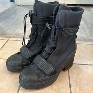 Converse Chuck Taylor All Star GR82 Black Platform Boots Size 5